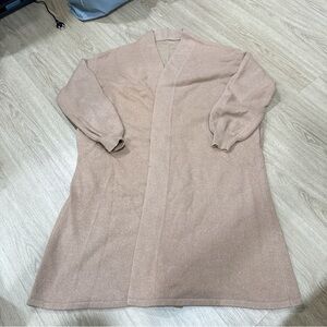 Cozy Tan Long Cardigan